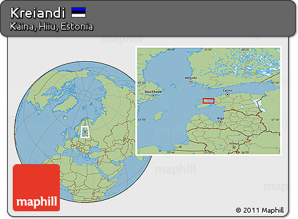 Savanna Style Location Map of Kreiandi