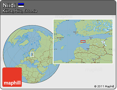 Savanna Style Location Map of Niidi