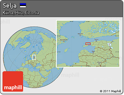 Savanna Style Location Map of Selja