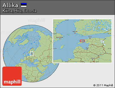 Savanna Style Location Map of Allika