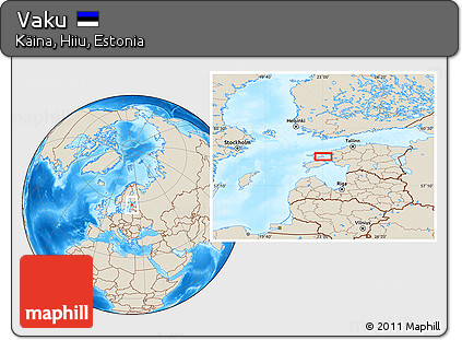 Shaded Relief Location Map of Vaku