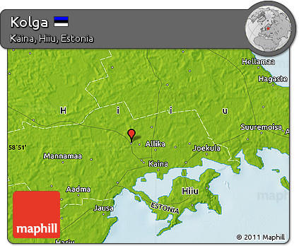 Physical Map of Kolga