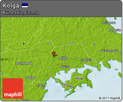 Physical Map of Kolga