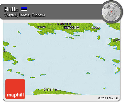 Physical Panoramic Map of Hullo