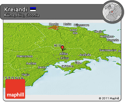 Physical Panoramic Map of Kreiandi