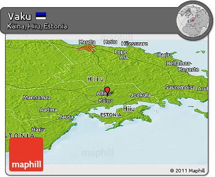 Physical Panoramic Map of Vaku