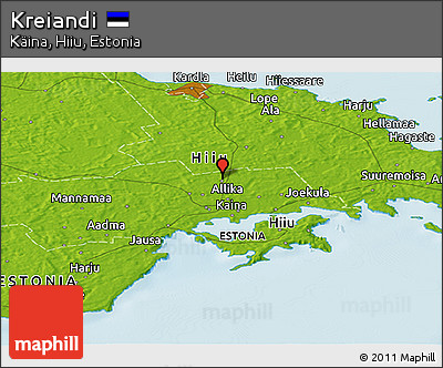 Physical Panoramic Map of Kreiandi