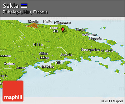 Physical Panoramic Map of Sakla
