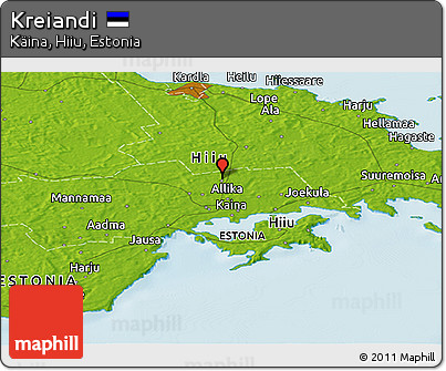 Physical Panoramic Map of Kreiandi