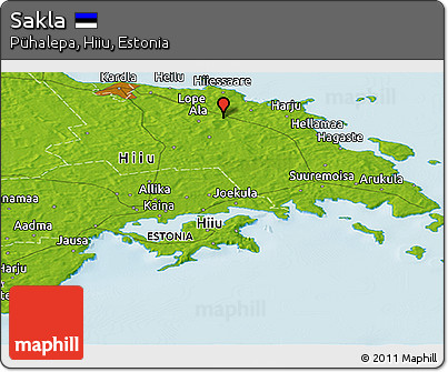 Physical Panoramic Map of Sakla