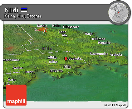 Satellite Panoramic Map of Niidi
