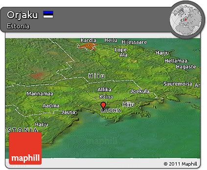 Satellite Panoramic Map of Orjaku
