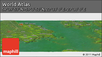 Satellite Panoramic Map of the Area around 58° 51' 53" N, 23° 1' 29" E