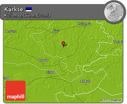 Physical 3D Map of Kärkse