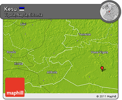 Physical 3D Map of Kesu
