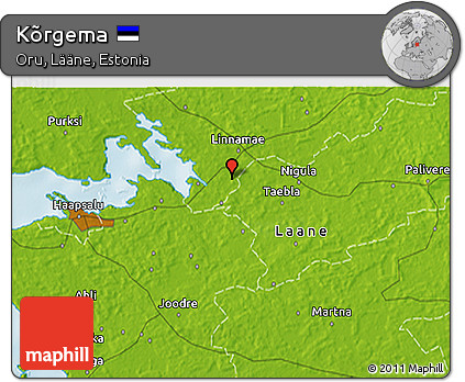 Physical 3D Map of Kõrgema