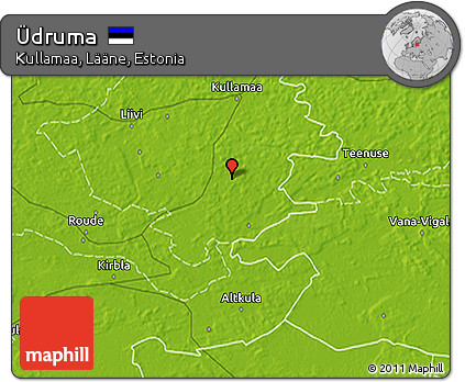 Physical 3D Map of Üdruma