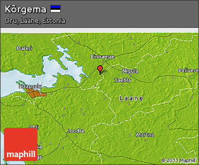 Physical 3D Map of Kõrgema