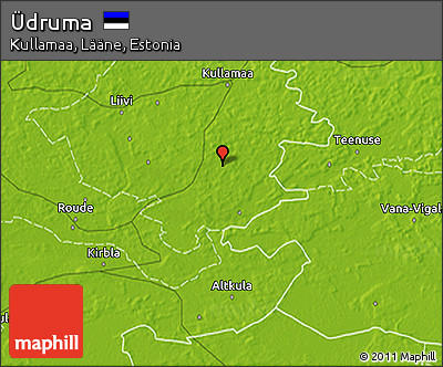 Physical 3D Map of Üdruma