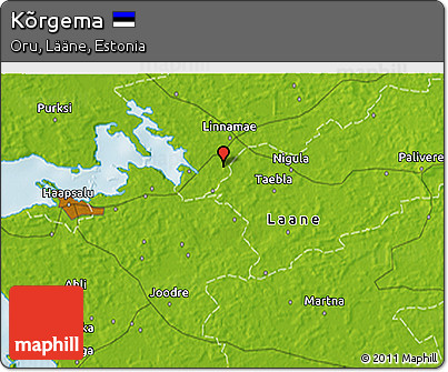 Physical 3D Map of Kõrgema
