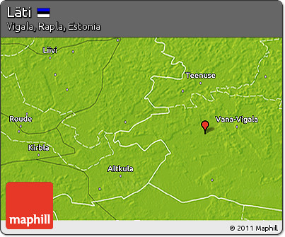 Physical 3D Map of Läti