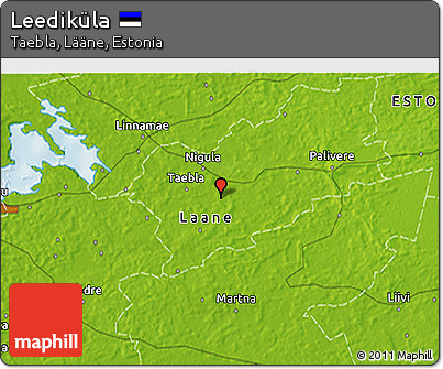 Physical 3D Map of Leediküla