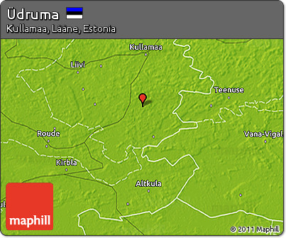 Physical 3D Map of Üdruma