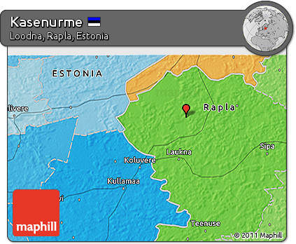 Political 3D Map of Kasenurme