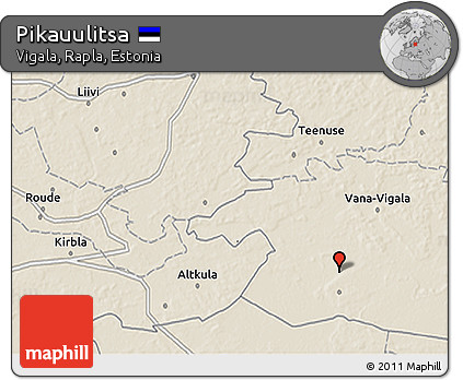 Shaded Relief 3D Map of Pikauulitsa