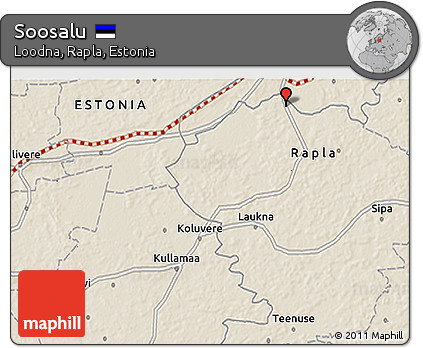 Shaded Relief 3D Map of Soosalu