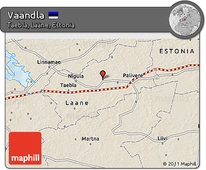 Shaded Relief 3D Map of Väändla