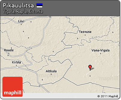 Shaded Relief 3D Map of Pikauulitsa