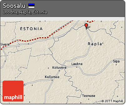 Shaded Relief 3D Map of Soosalu