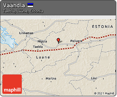 Shaded Relief 3D Map of Väändla
