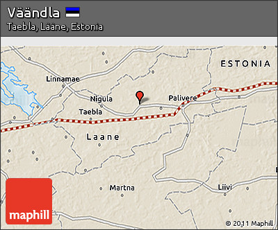 Shaded Relief 3D Map of Väändla