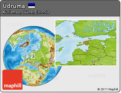 Physical Location Map of Üdruma