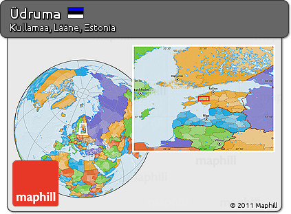 Political Location Map of Üdruma