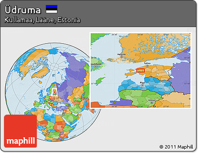 Political Location Map of Üdruma