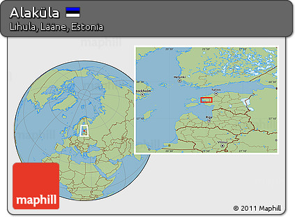 Savanna Style Location Map of Alaküla