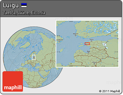 Savanna Style Location Map of Luigu, hill shading