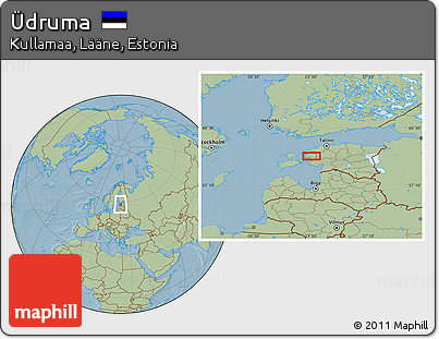 Savanna Style Location Map of Üdruma, hill shading