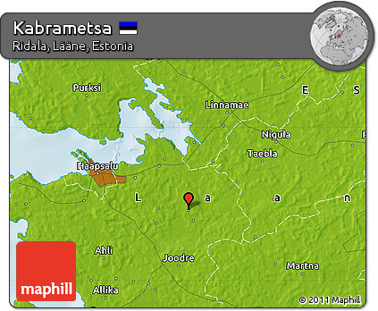 Physical Map of Kabrametsa