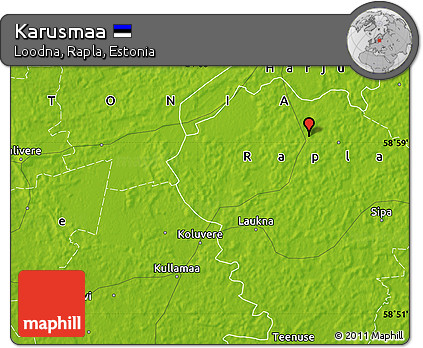 Physical Map of Karusmaa