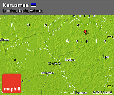 Physical Map of Karusmaa