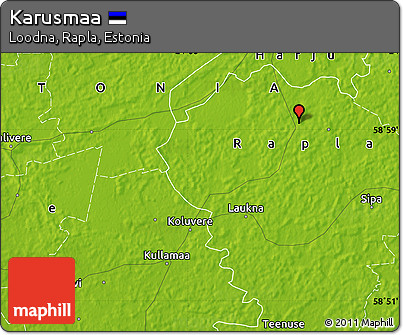 Physical Map of Karusmaa
