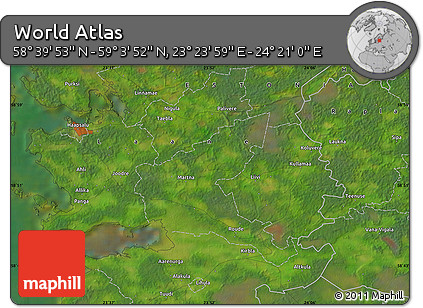 Satellite Map of the Area around 58° 51' 53" N, 23° 52' 30" E