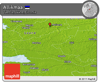 Physical Panoramic Map of Allikmaa