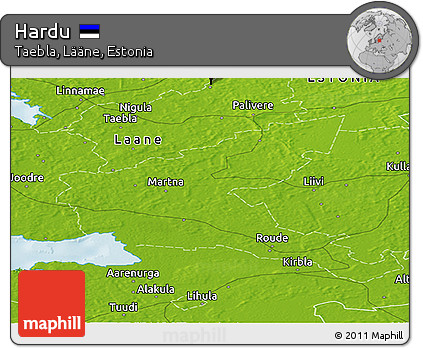 Physical Panoramic Map of Hardu