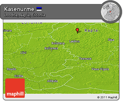 Physical Panoramic Map of Kasenurme