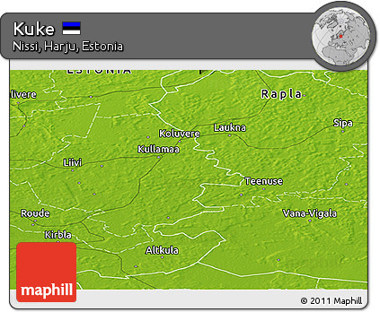 Physical Panoramic Map of Kuke